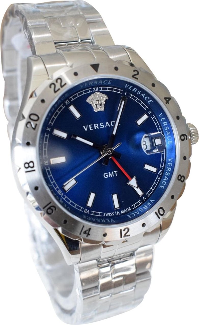 Versace V11010015 Hellenyium GMT heren horloge Blauw