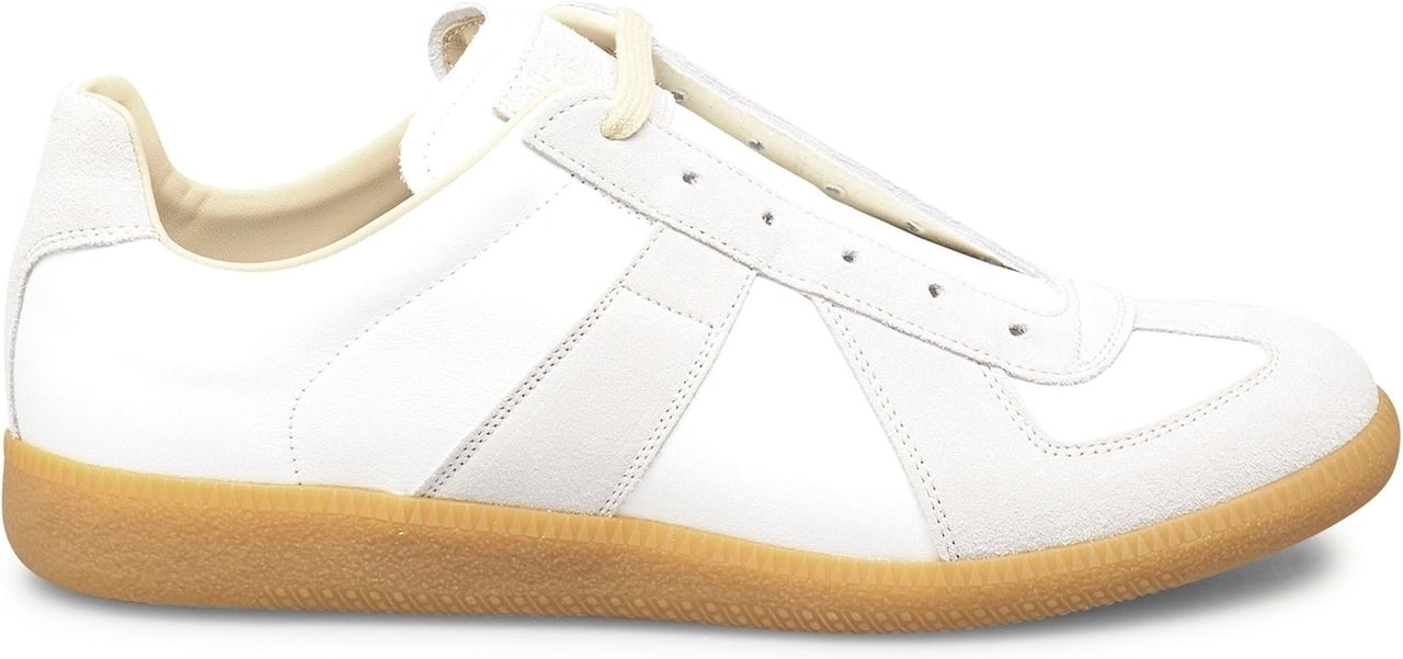 Heren Schoenen voor voor Instappers voor Espadrilles en sandalen Maison Margiela Leer Replica Sneaker Espadrilles in het Wit voor heren 