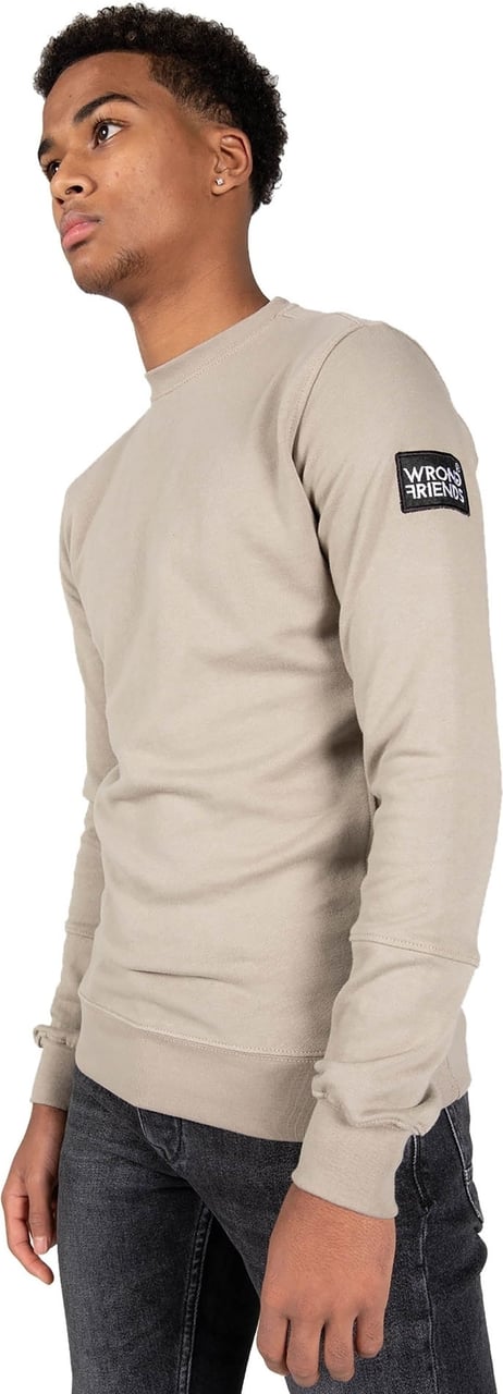 Wrong Friends Leon crewneck sweater Taupe