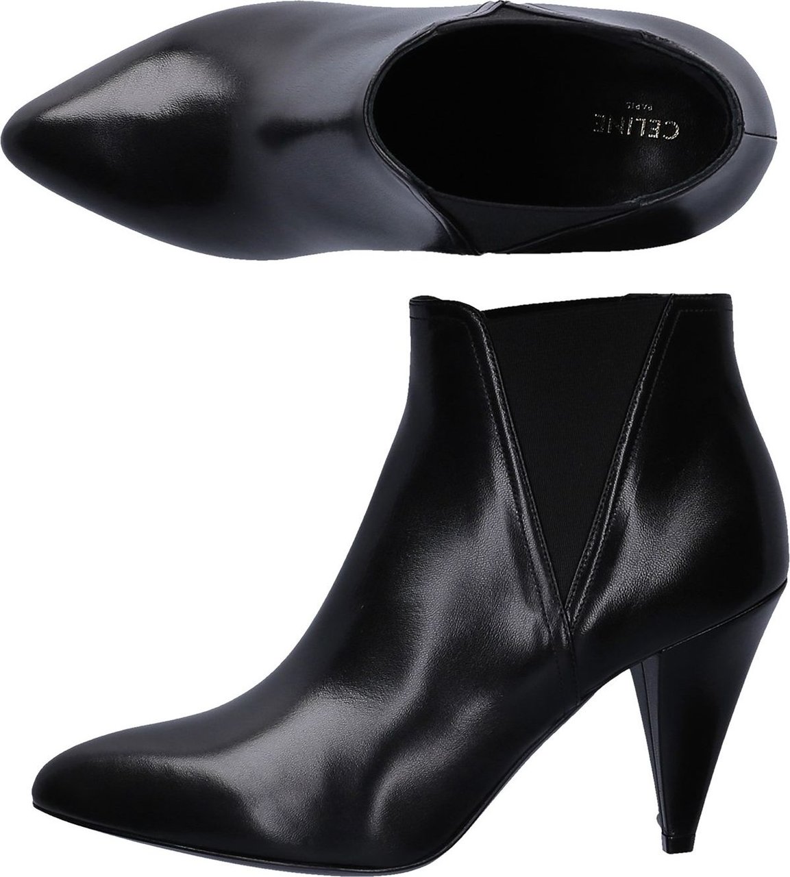 Celine Women Chelsea Boots CROPPED CHELSEA BOOT Logo Black - Cone Zwart