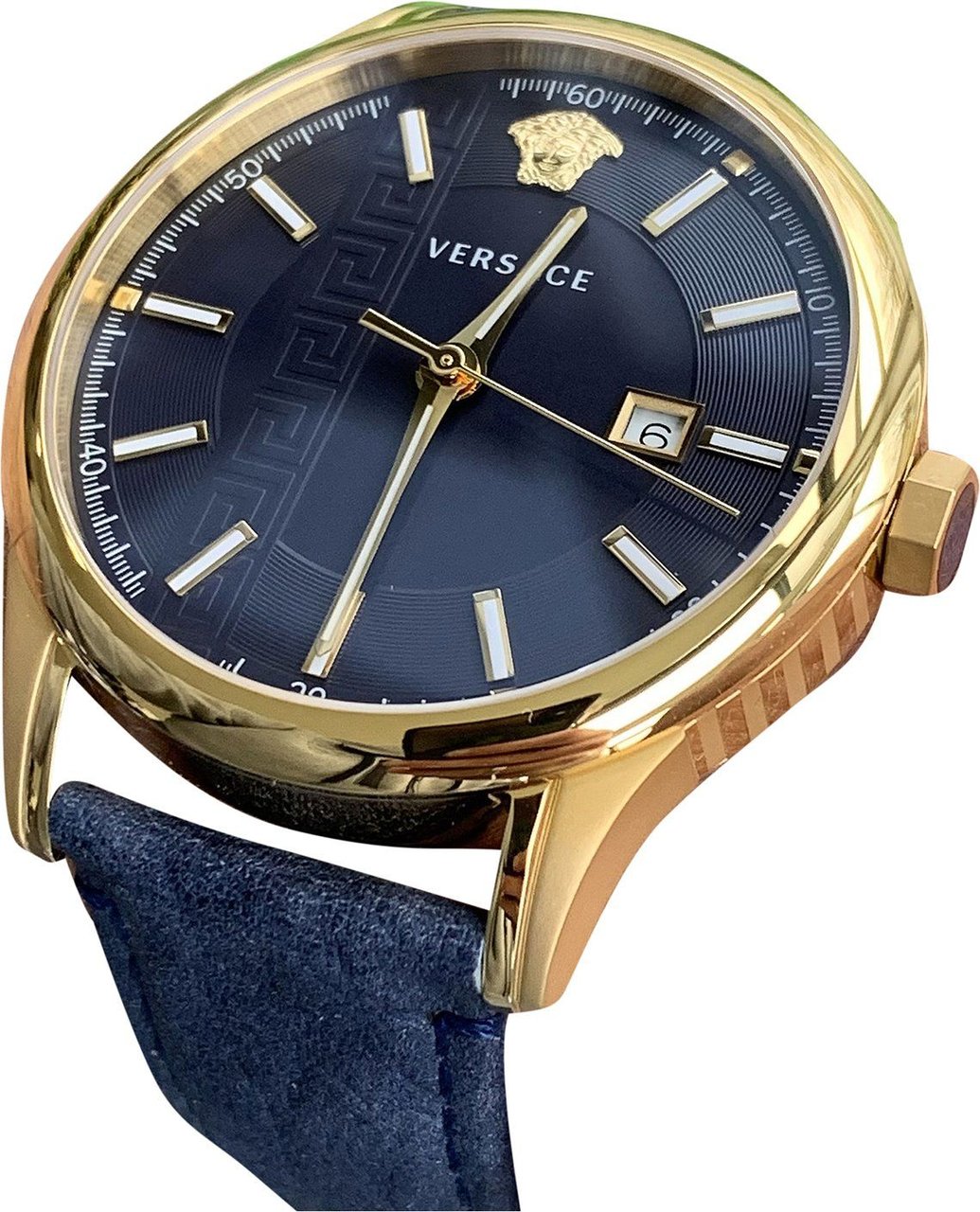 Versace VE4A00220 Aiakos heren horloge 44 mm Blauw