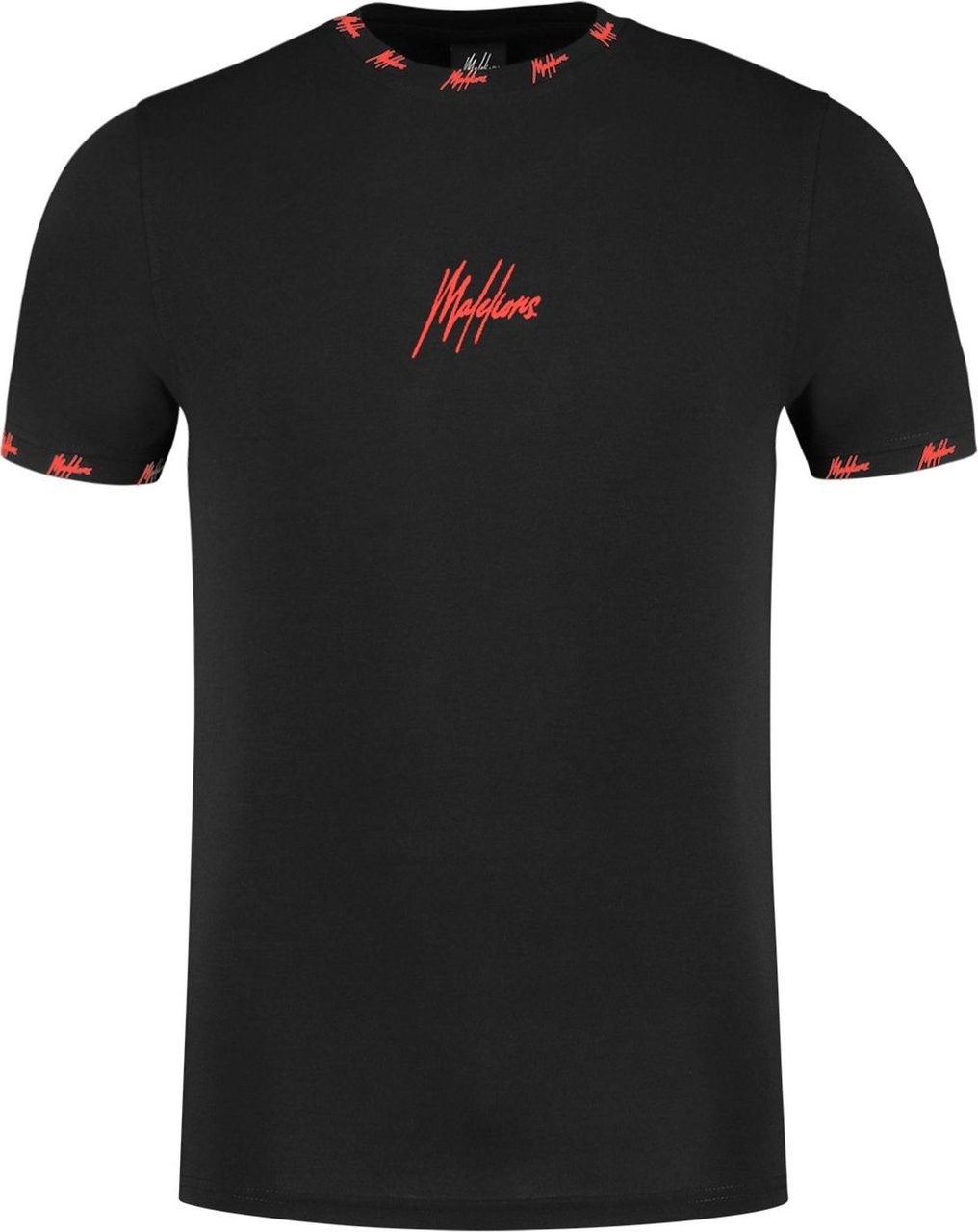 Malelions Junior T-shirt Gini - Black/Red Zwart