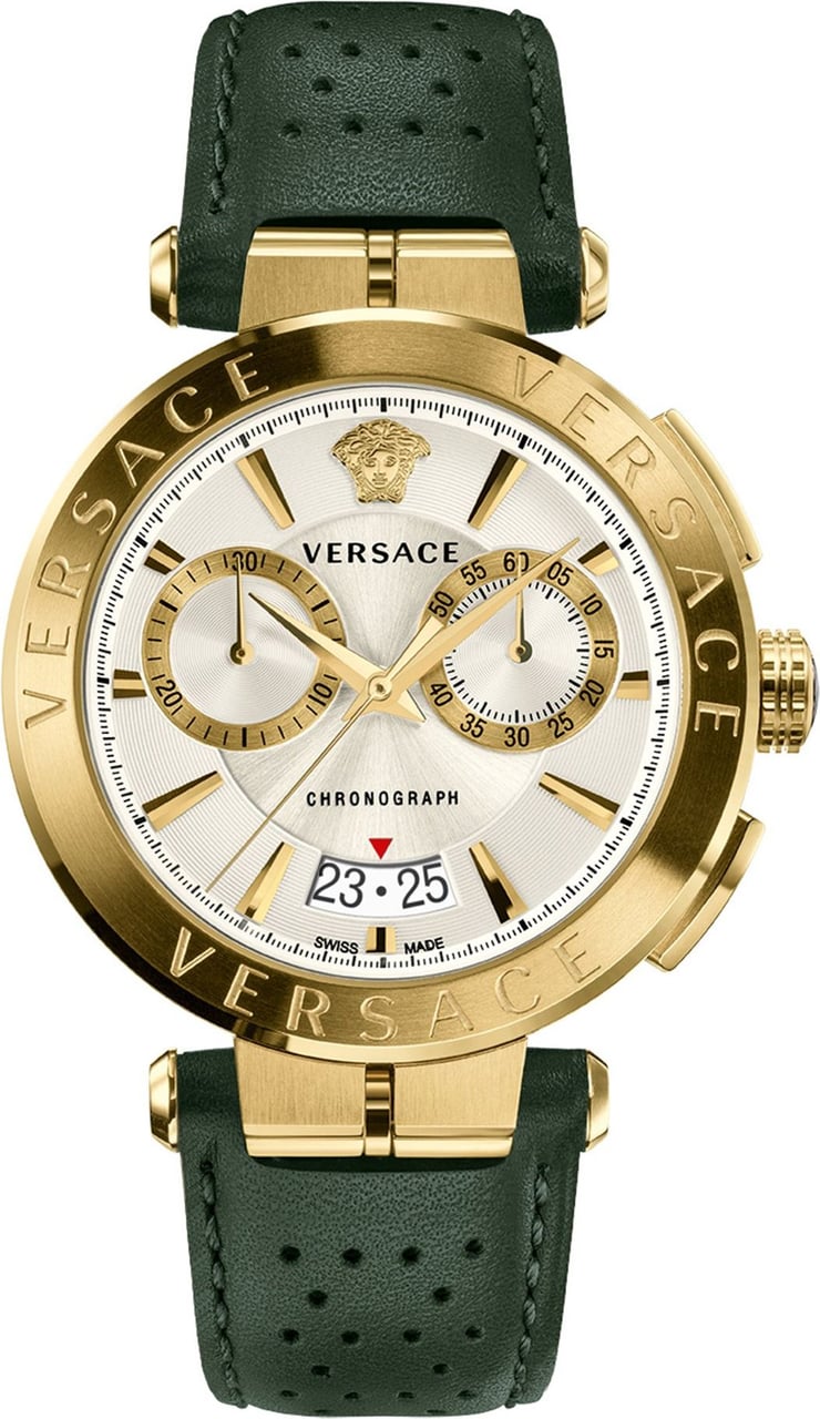 Versace VE1D01320 Aion heren horloge 45 mm Beige
