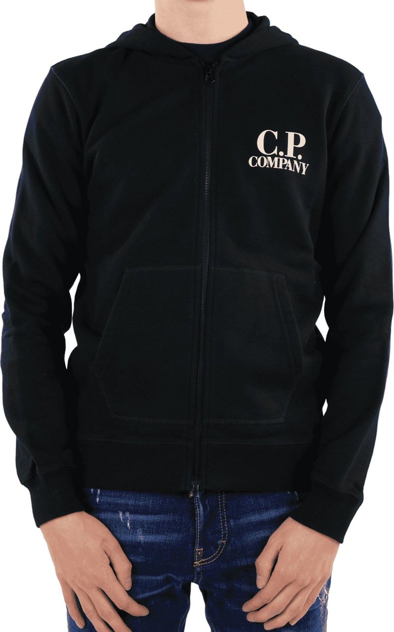 CP Company Sweatshirts - Hooded Open Zwart