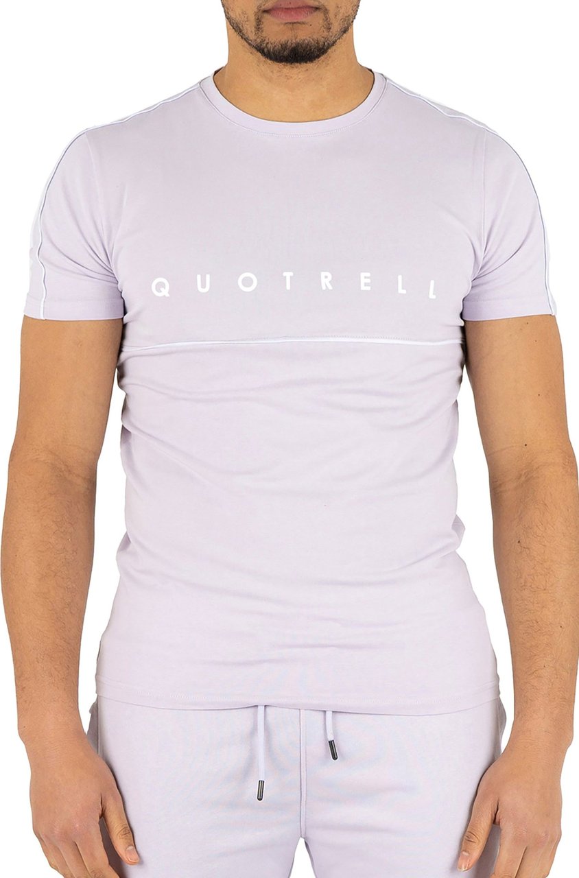 Quotrell Basic Striped T-shirt Purple Paars