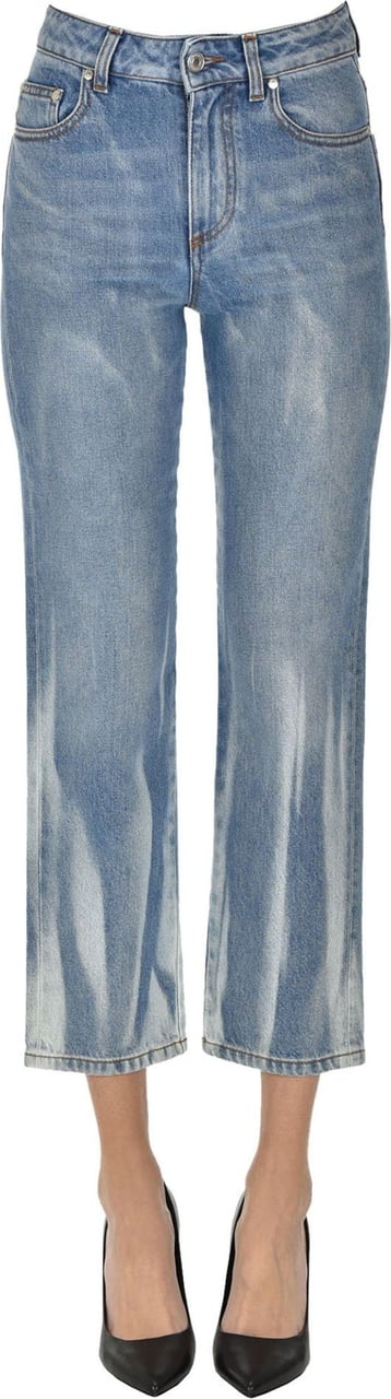 MSGM Denim Cropped Jeans in het Blauw Dames Kleding voor voor Jeans voor 7/8 en cropped jeans 