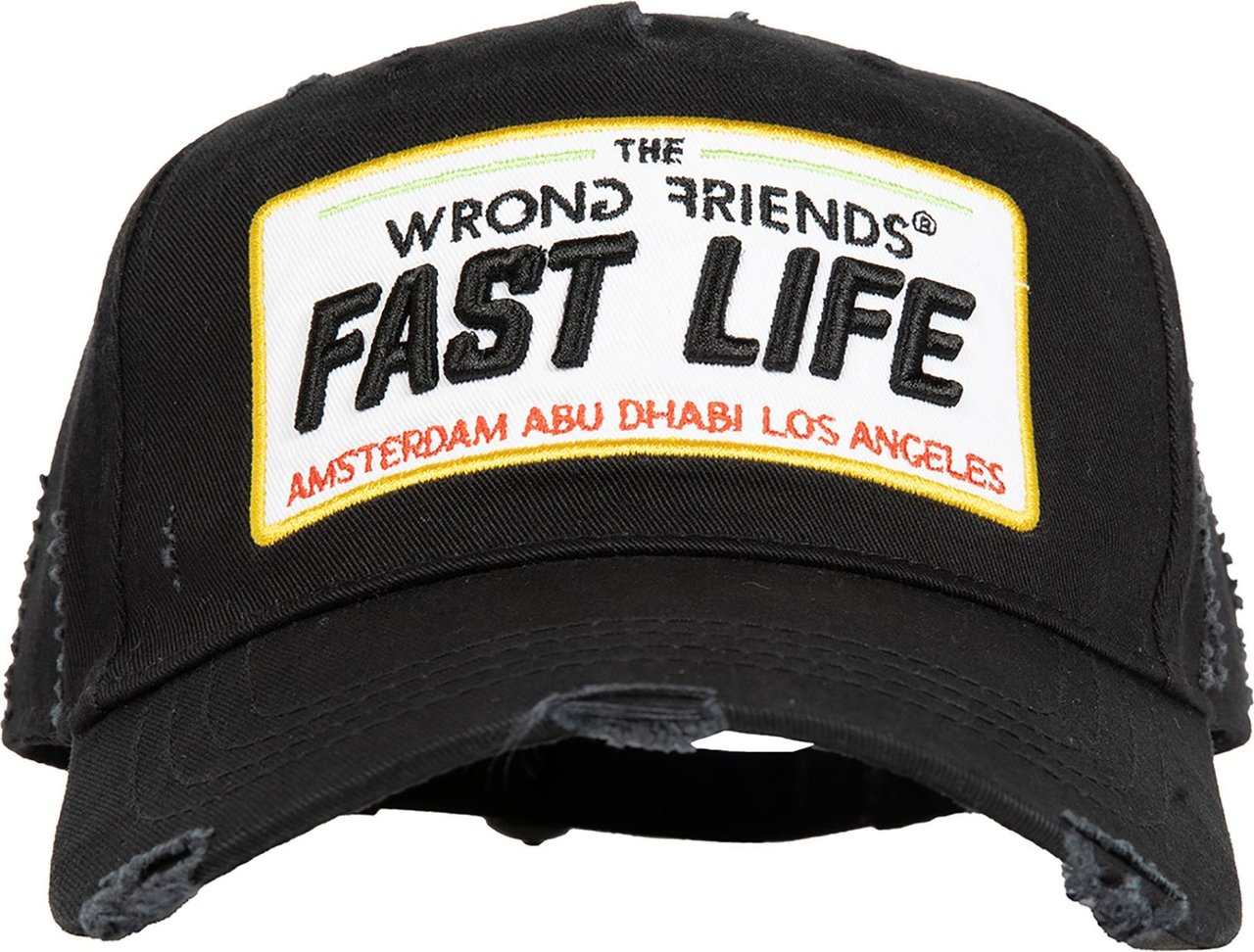 Wrong Friends Fast Life pet - zwart Black