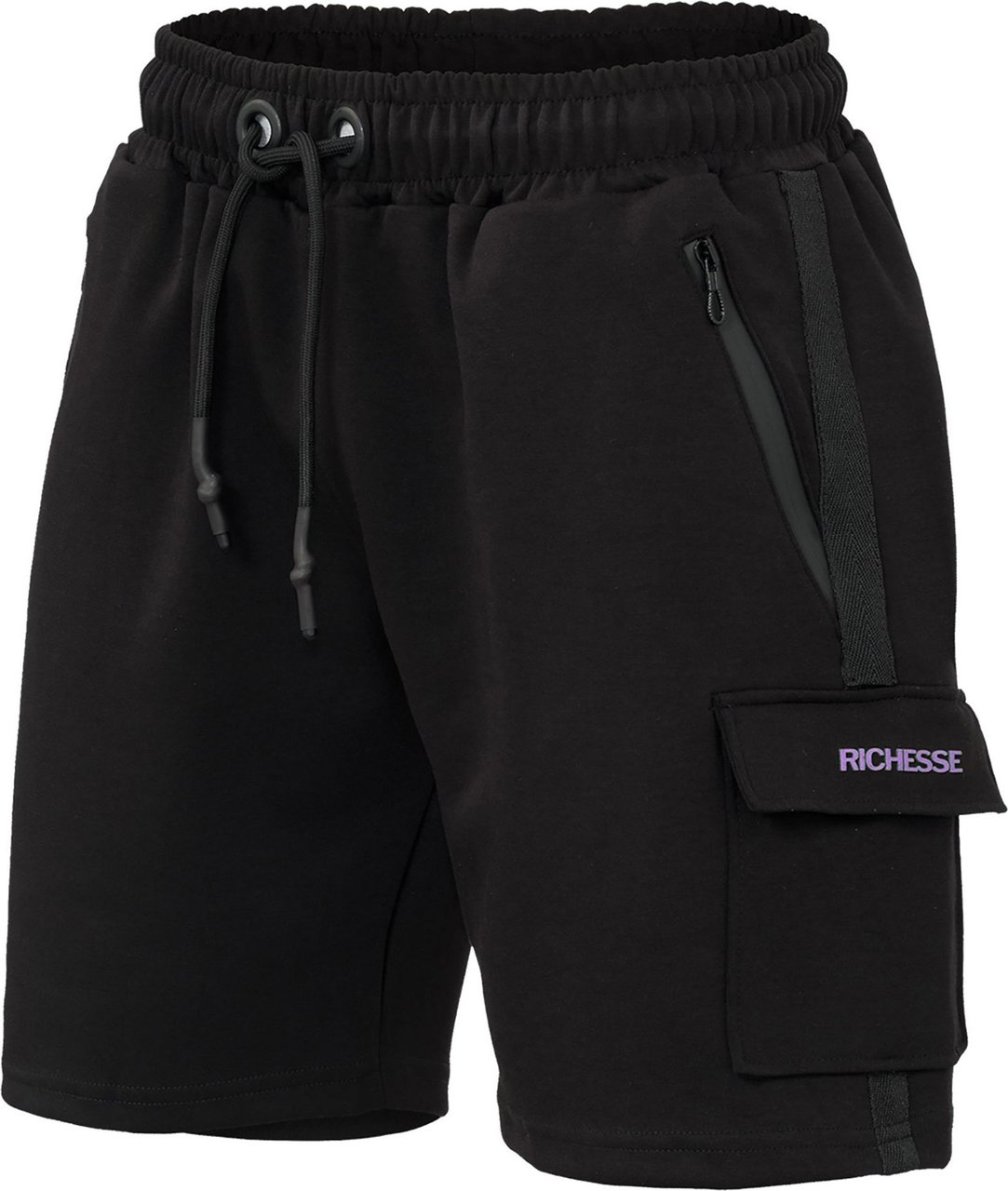 Richesse Sport Purple Short Zwart