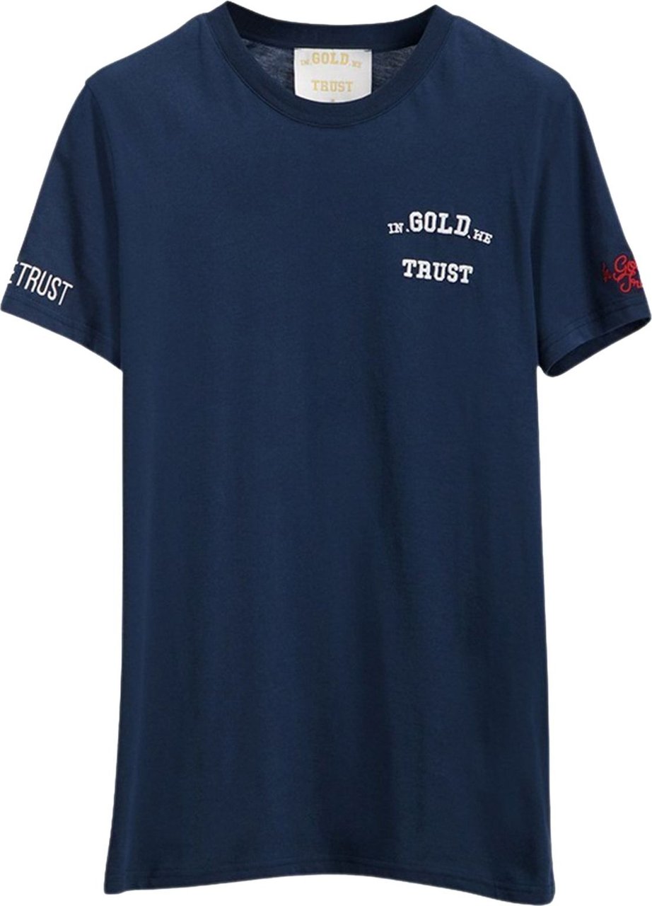 In Gold We Trust The Pusha T-Shirt Blauw