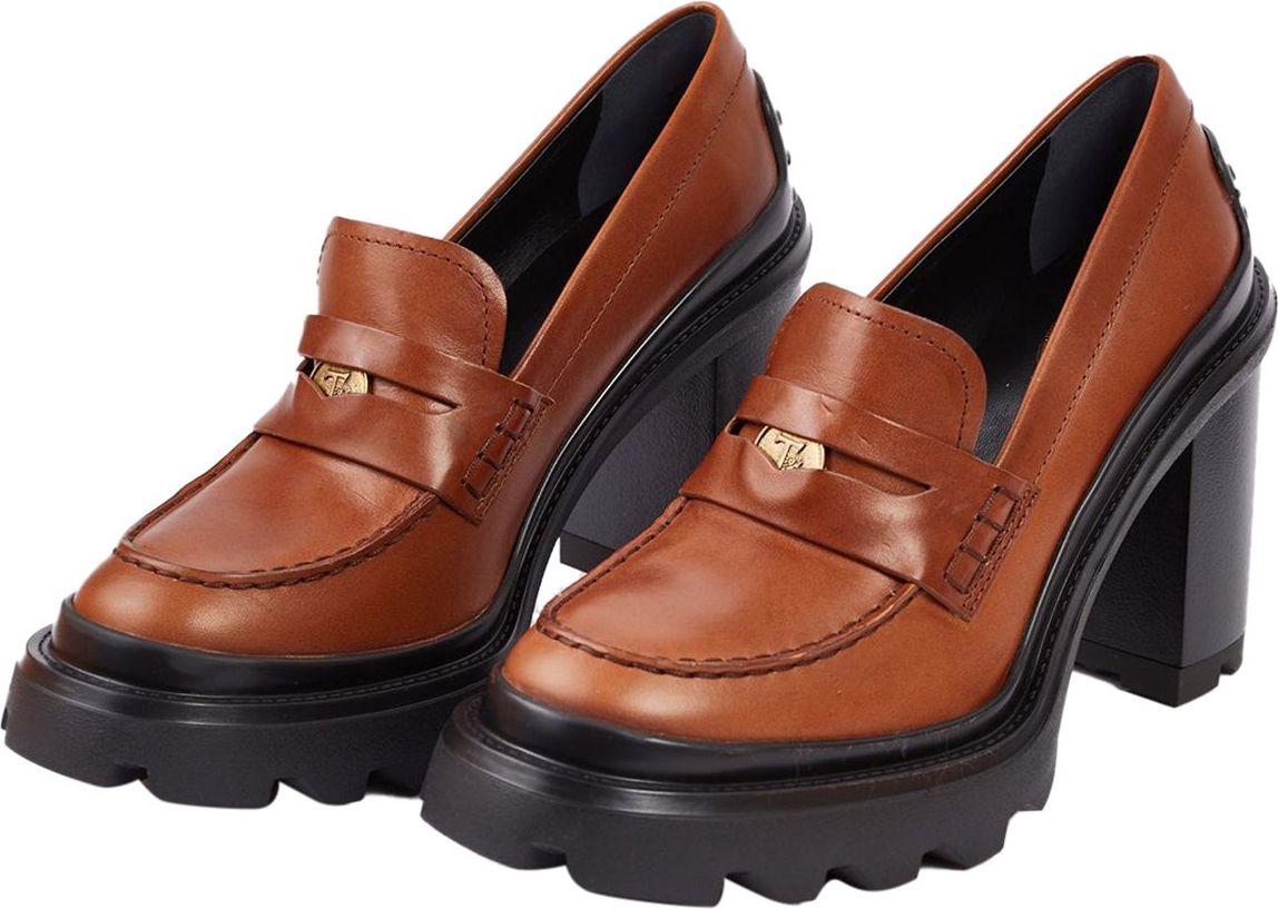 Tod's Moccasin With Heel And Notched Sole Bruin