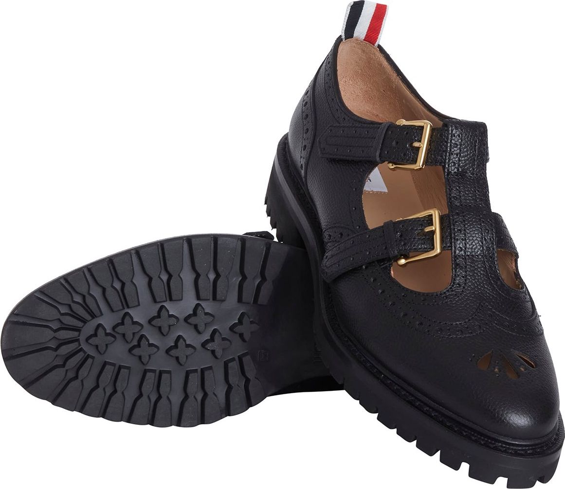 Thom Browne Flat Shoes Black Zwart