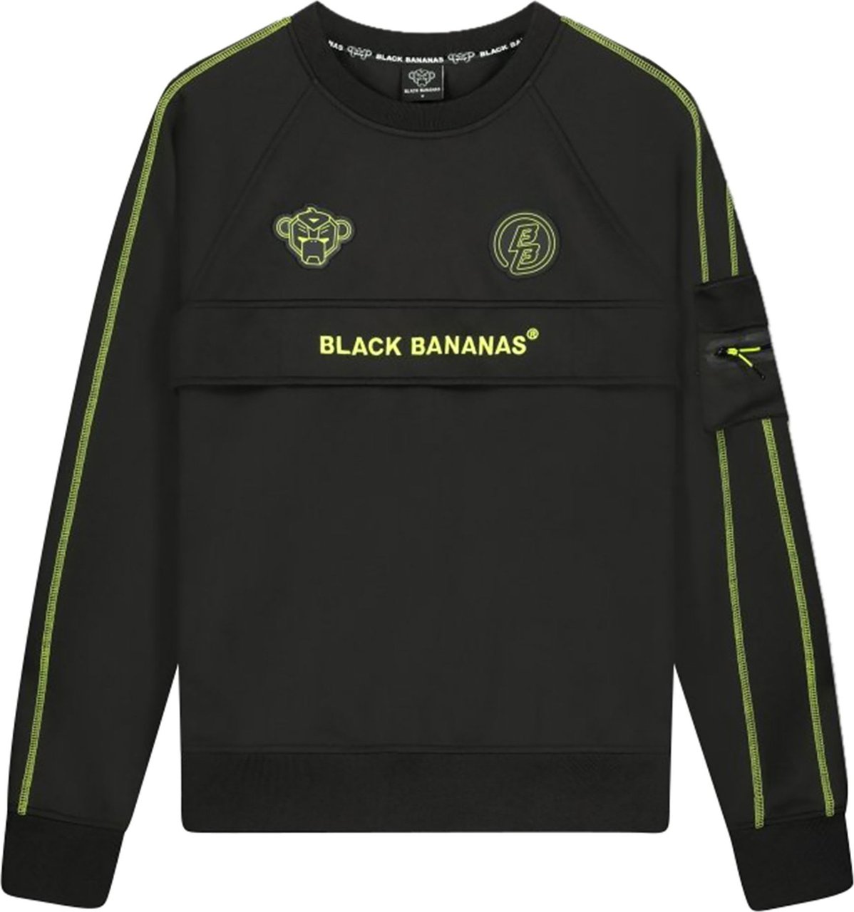 Black Bananas M V P Tracktop Black Lime Zwart