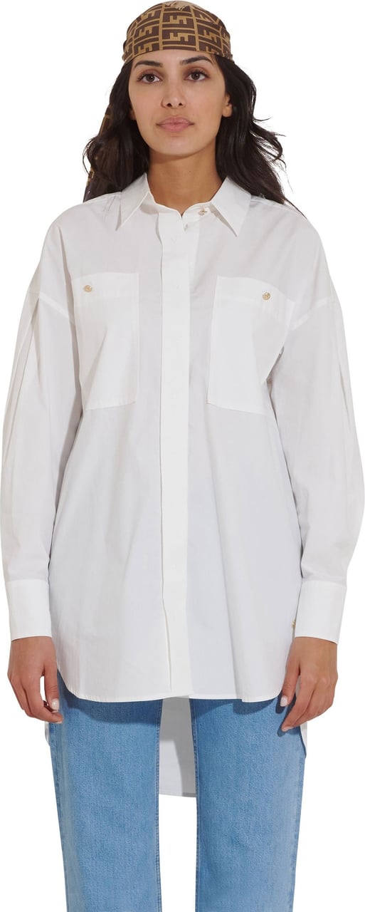 Josh V Witte katoenen blouse Wit