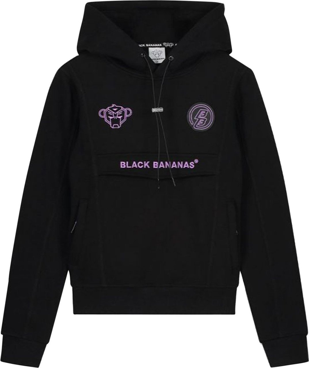 Black Bananas Anorak Legacy Hoodie Dames Black/Purple Zwart