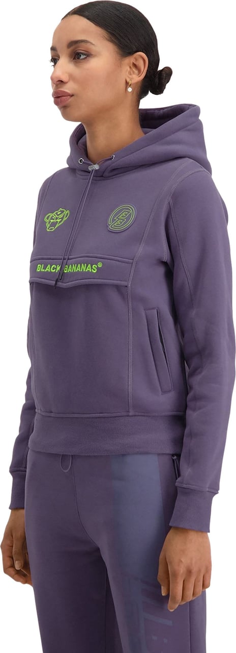 Black Bananas Wmn Anorak Legacy Hoody Purple/Lime Paars