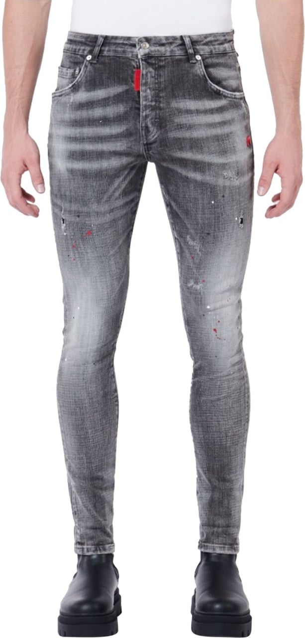 My Brand Red Spots Denim Jeans Grey Grijs