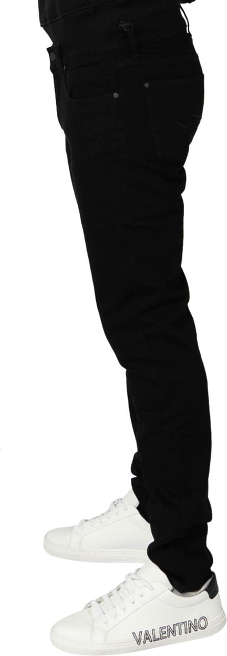 7 For All Mankind Slimmy Tapered Luxe Performance Eco Rinse Black Jeans Zwart