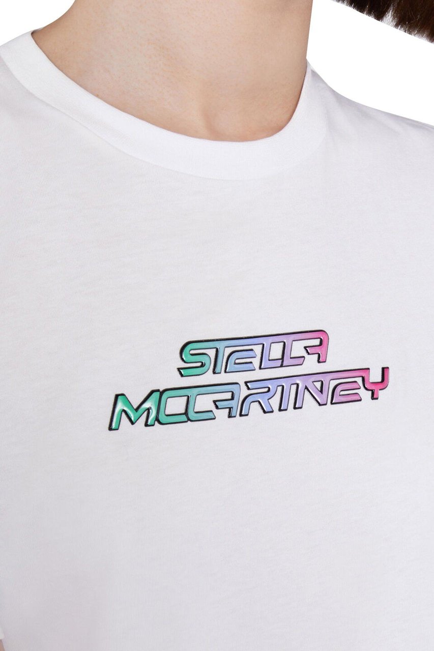 Stella McCartney Gel Logo White T-shirt Wit