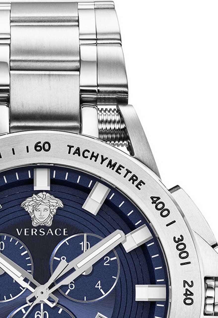 Versace VE3E00521 Sport Tech heren horloge 45 mm Blauw
