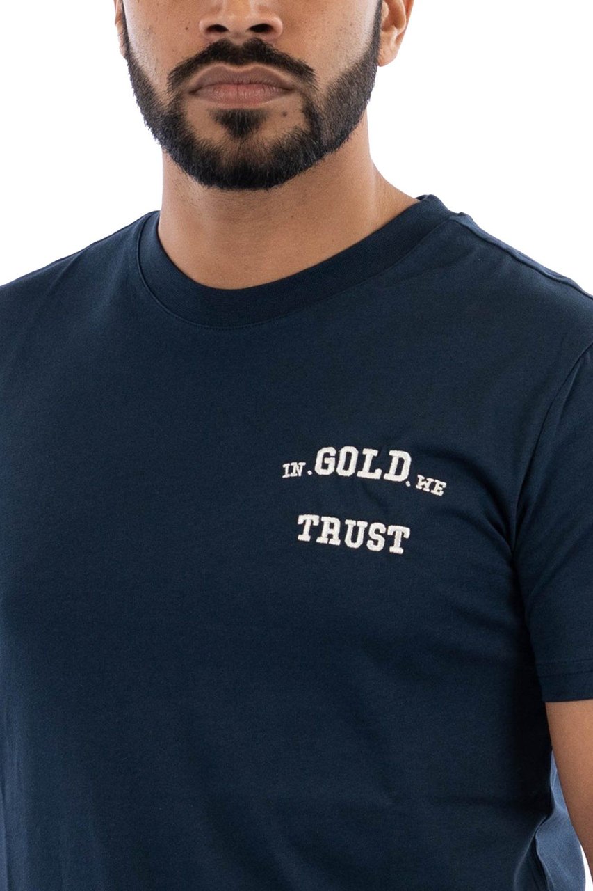 In Gold We Trust The Pusha T-shirt Blauw Blauw