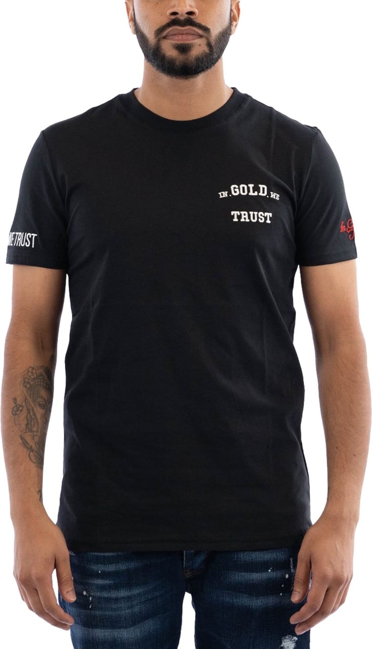 In Gold We Trust The Pusha T-shirt Zwart Zwart