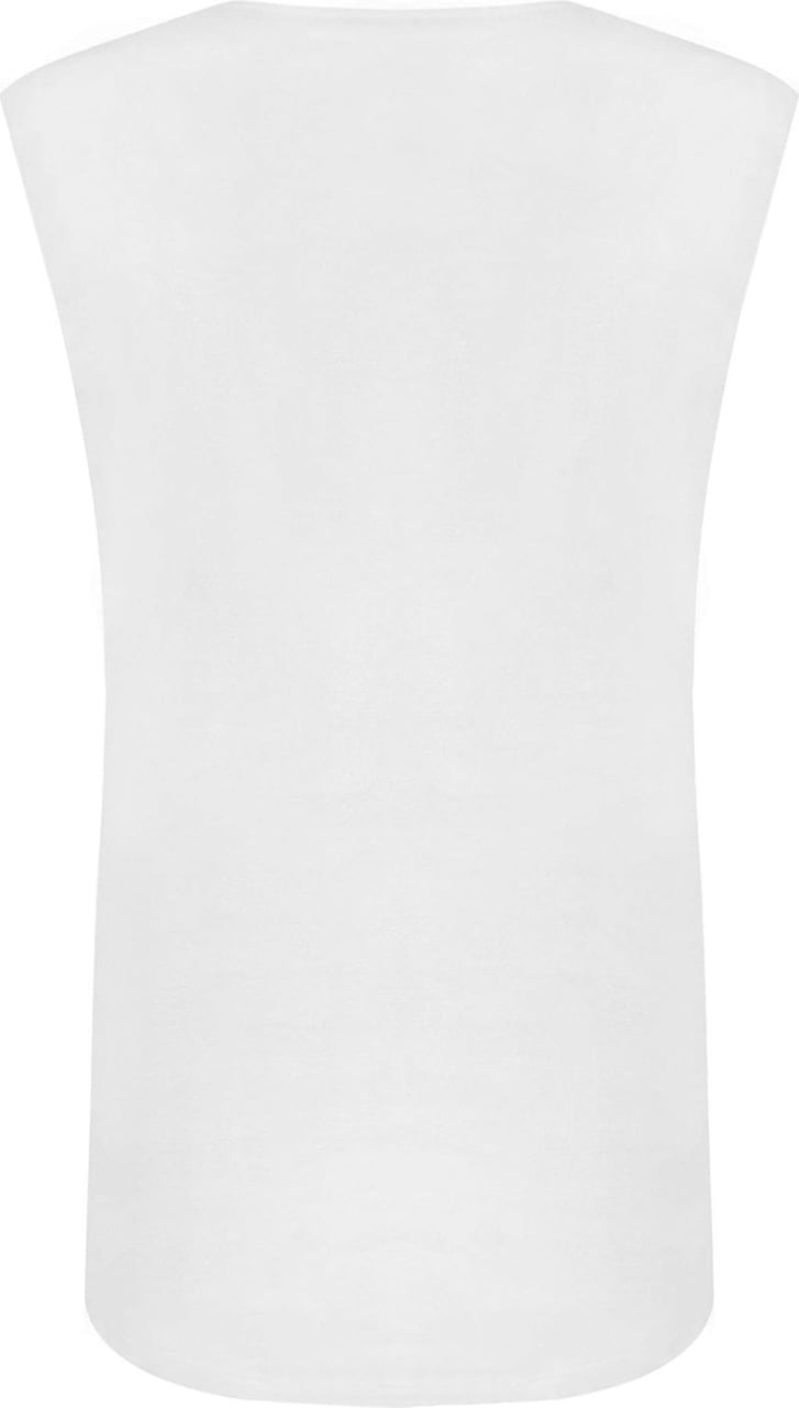 Balmain Sleeveless White T-shirt Wit