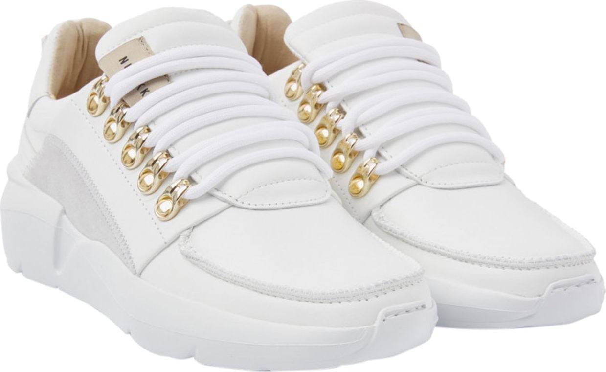 Nubikk Roque Roman L | Goud Witte Sneakers Wit