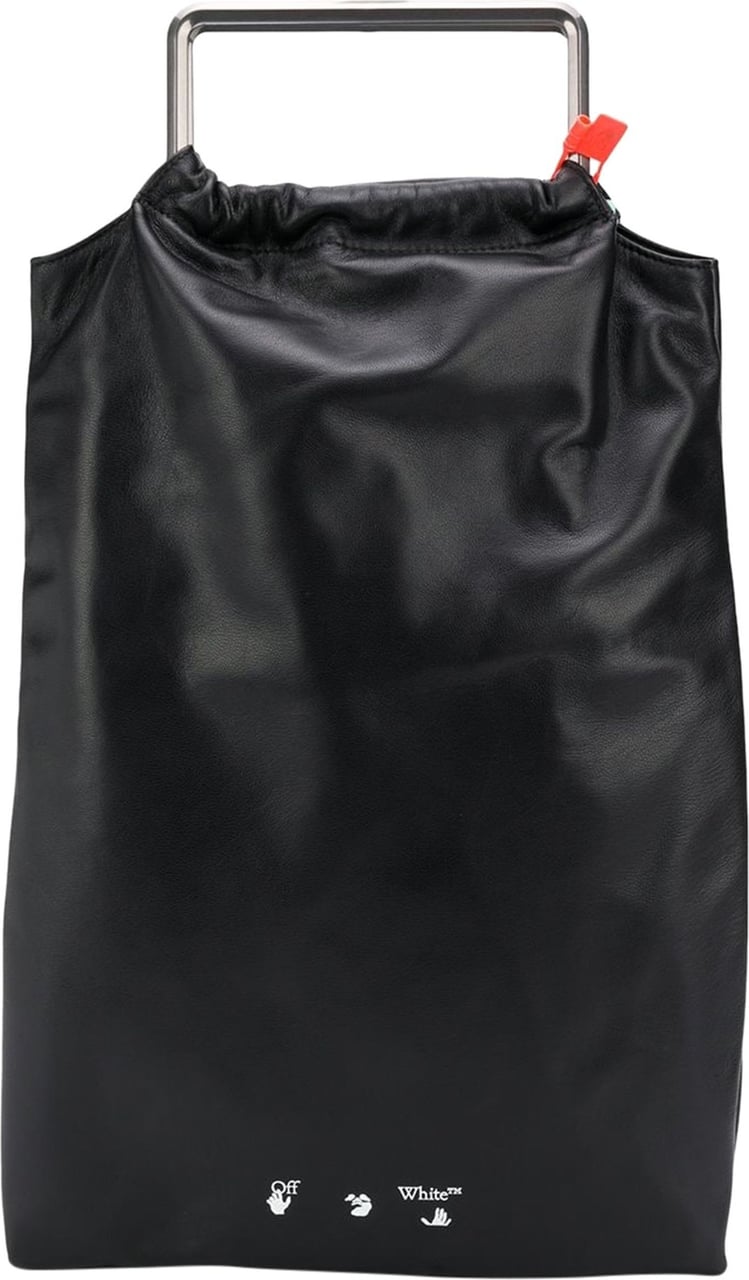 OFF-WHITE Allen Metal Handle Tote Bag Zwart