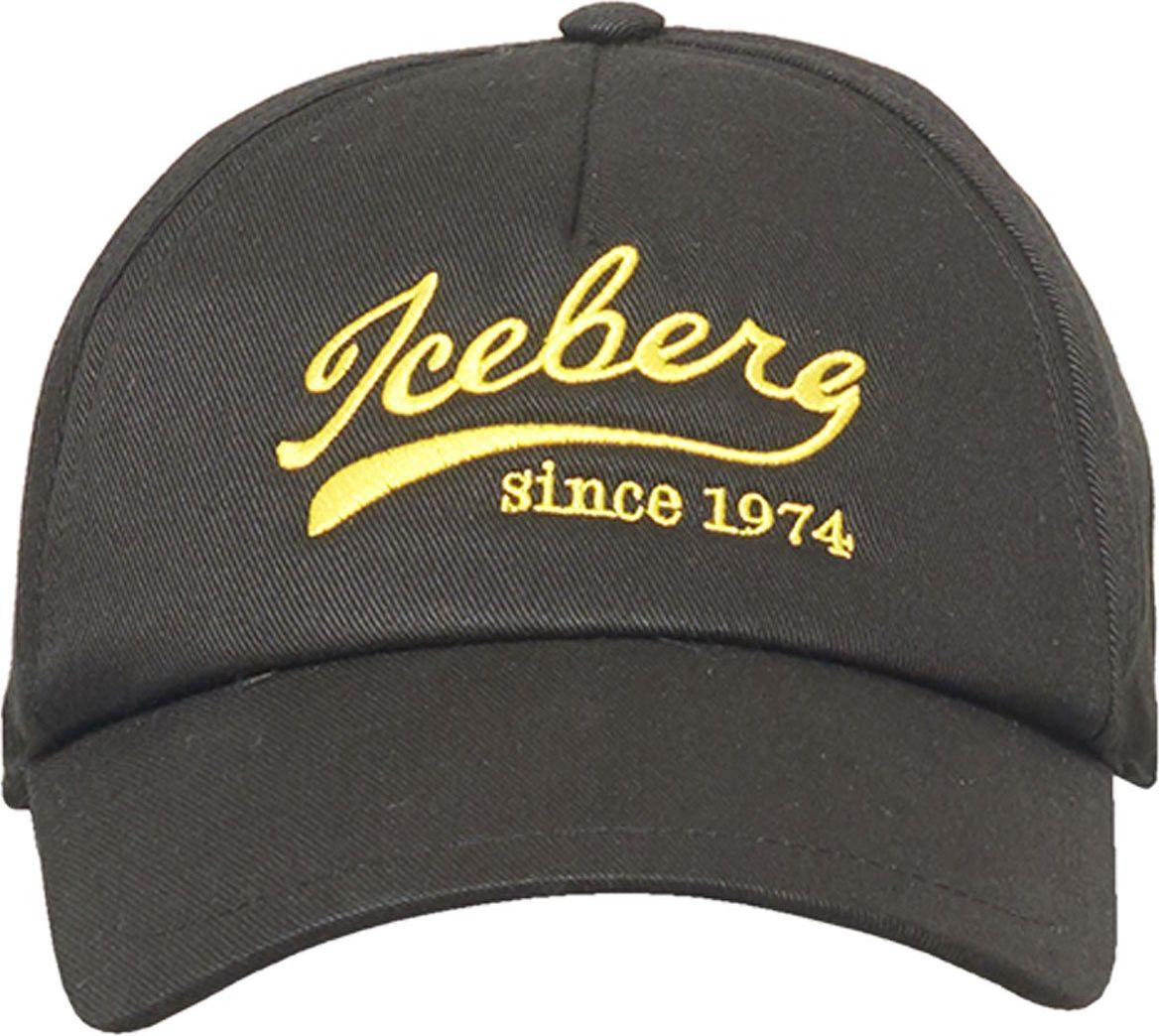 Iceberg Logo cap zwart geel Zwart