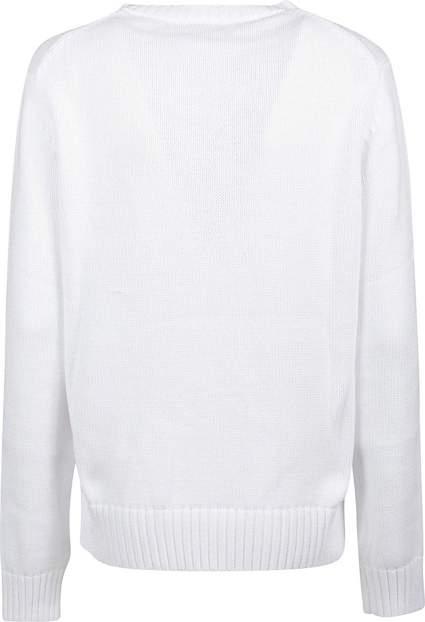 Ralph Lauren Bear Long Sleeve Sweater White Wit
