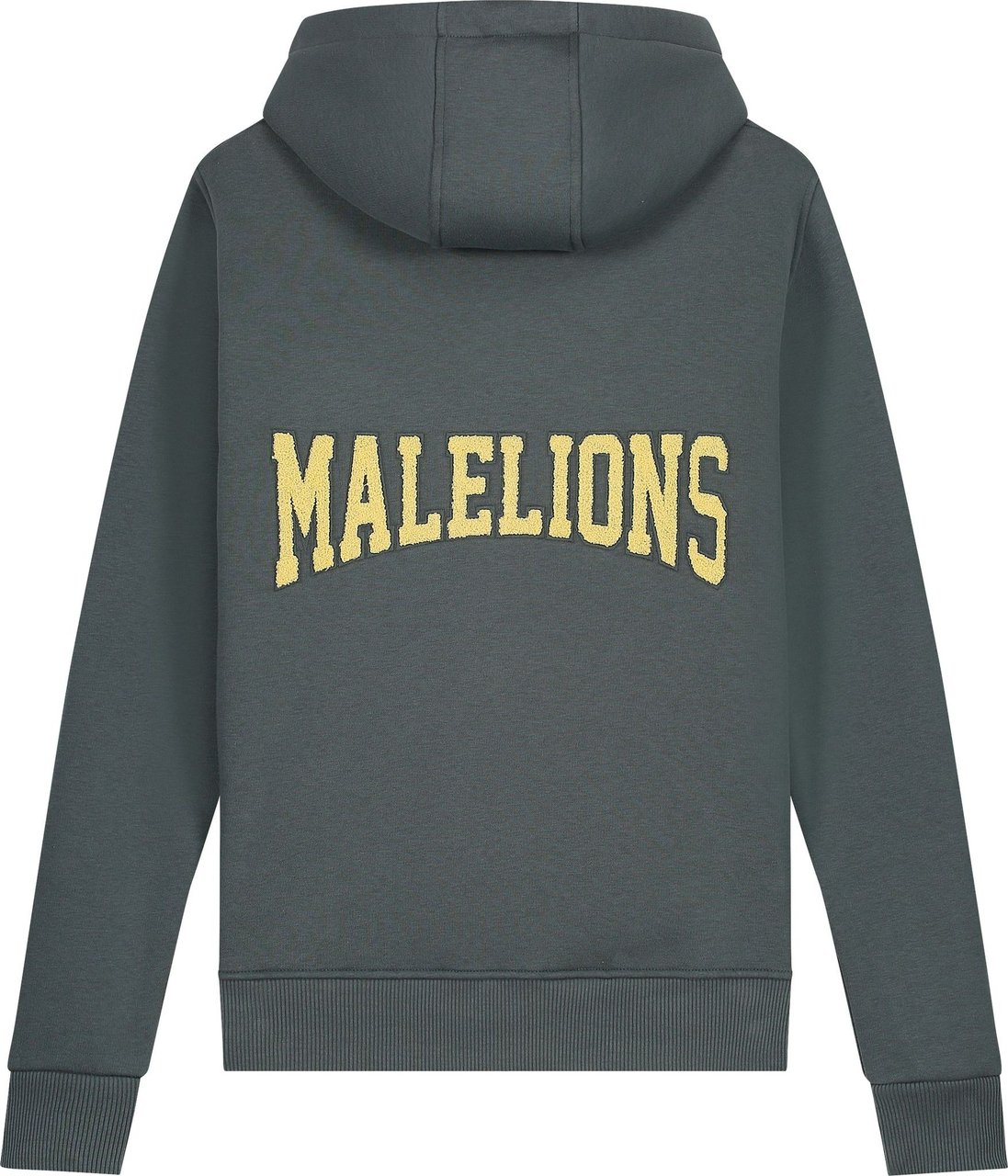 Malelions Varsity Hoodie - Dark Slate/Lime Grijs