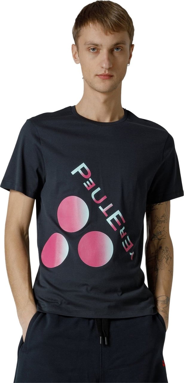 Peuterey T-shirt with front print Blauw