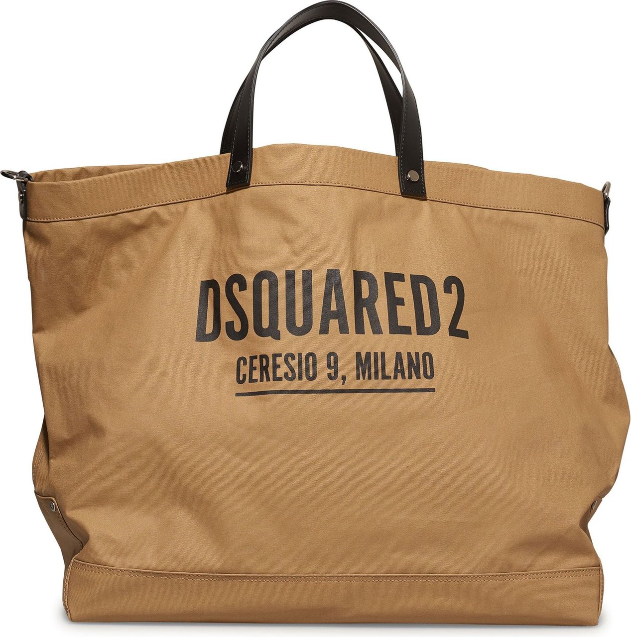 Dsquared2 Beige Canvas Shopping bag with logo Beige
