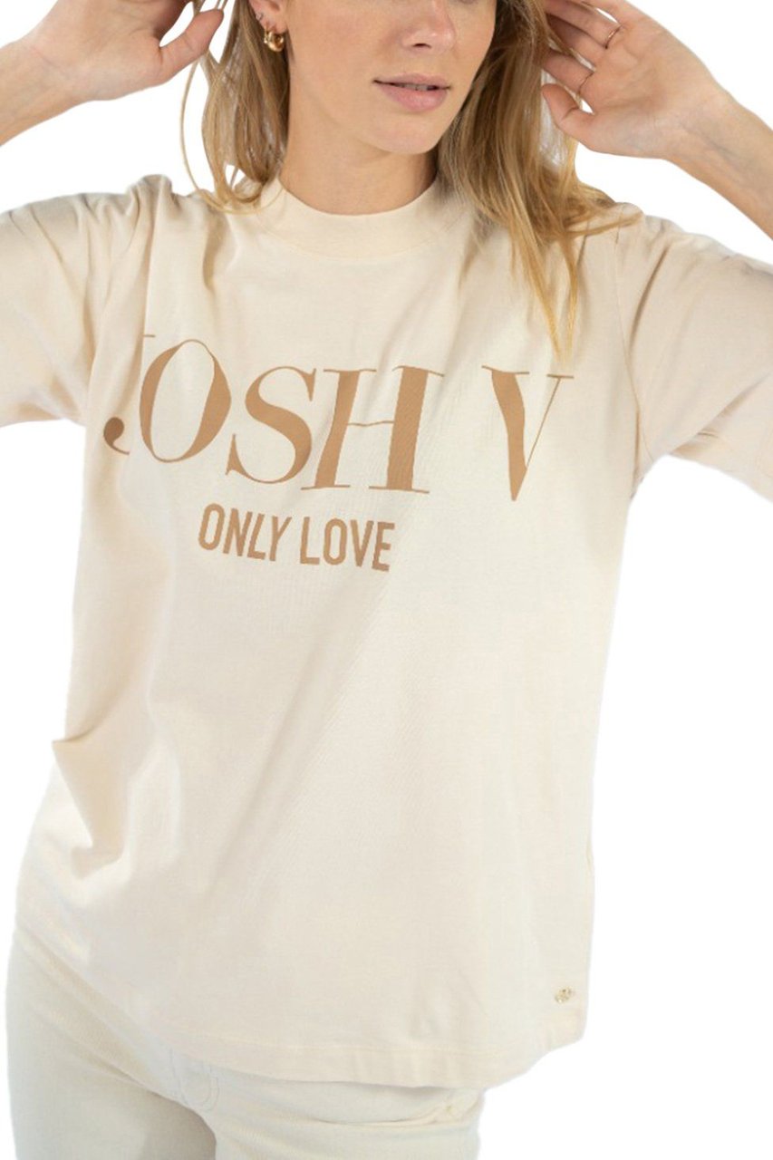 Josh V JV Teddy Only Love Oversized T-Shirt Beige Beige