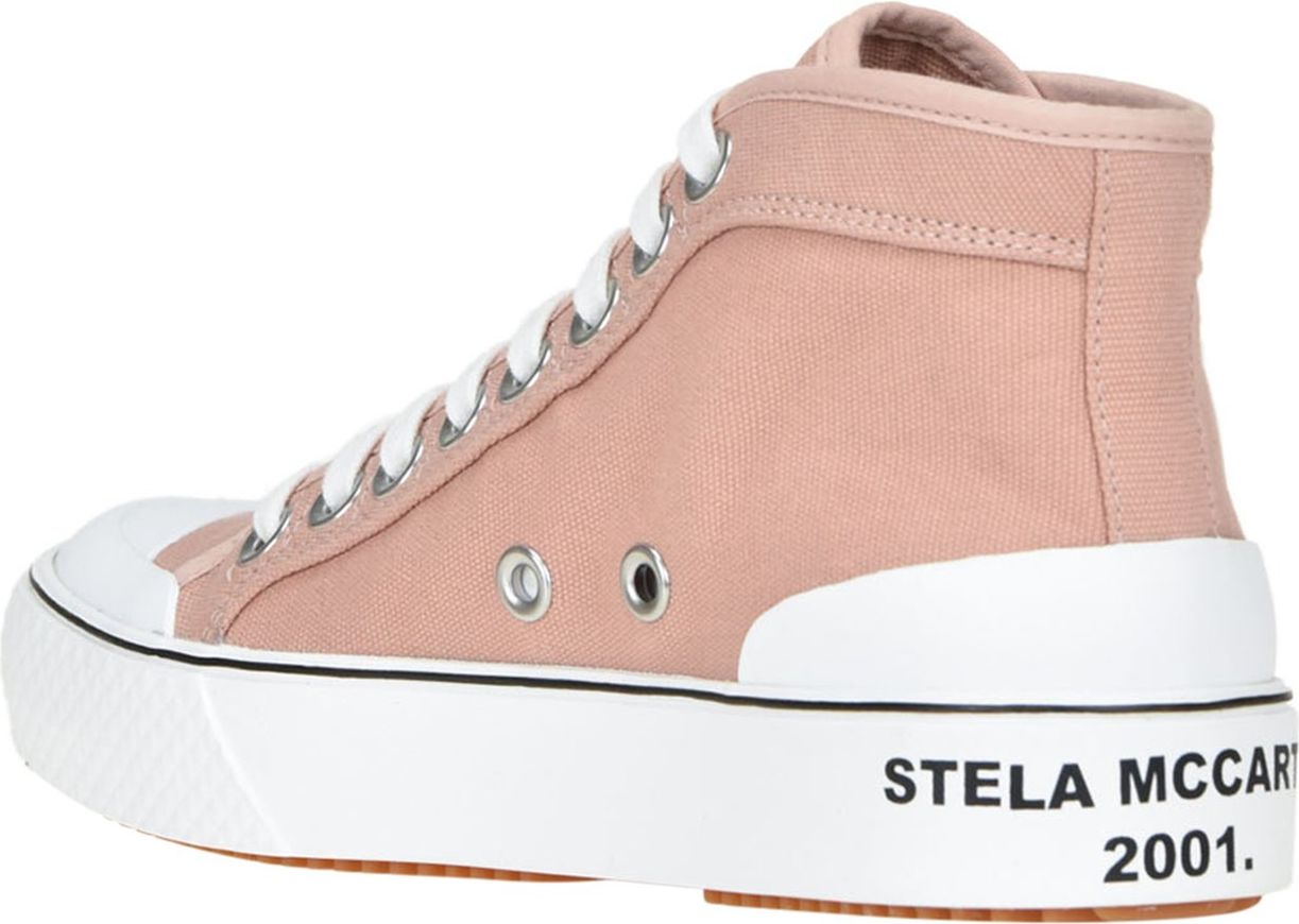 Stella McCartney High Top Canvas Sneakers Pink