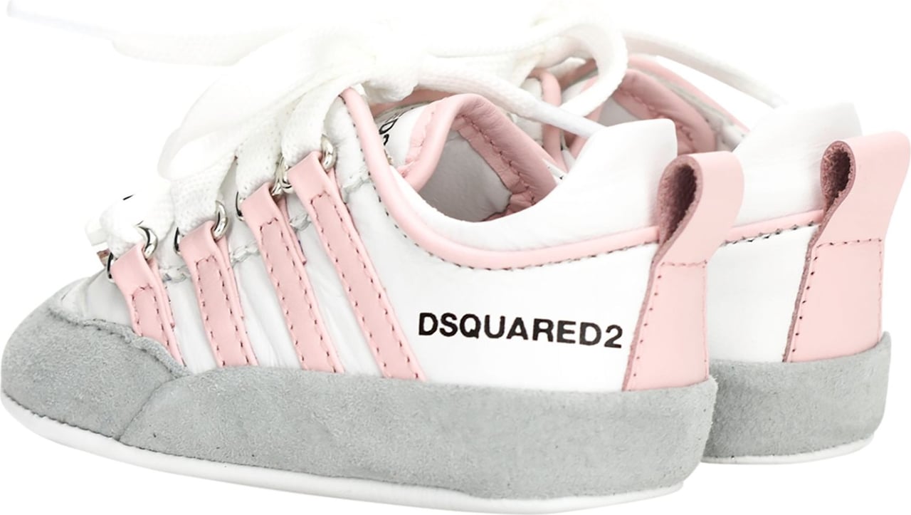 Dsquared2 Baby D2 stripe sneaker wit Wit