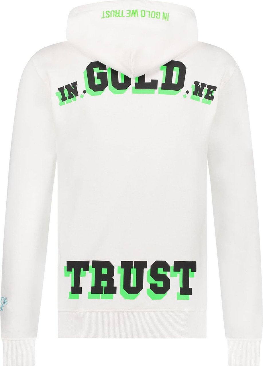 In Gold We Trust Colorblock Hoodie Blanc De Blanc Senior Wit