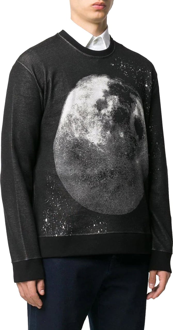 Valentino Valentino Moon Dust Print Sweatshirt Zwart