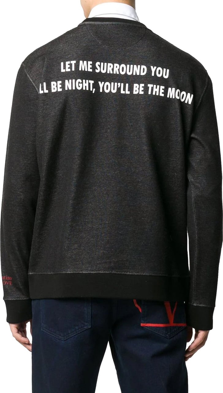 Valentino Valentino Moon Dust Print Sweatshirt Zwart