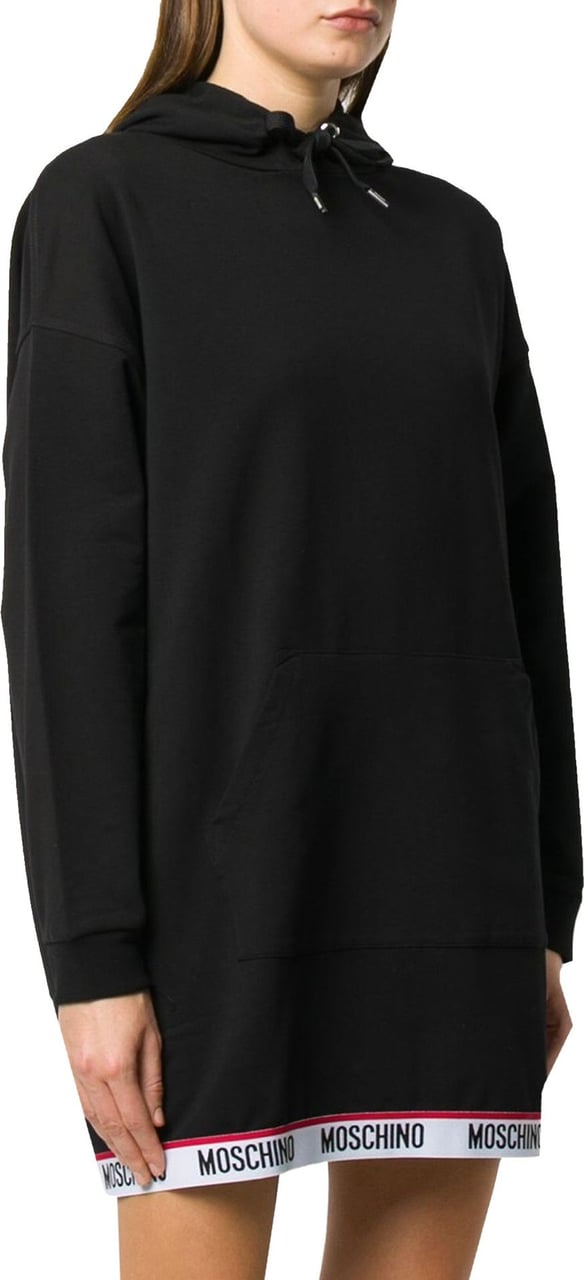 Moschino Moschino Underwear Logo Cotton Long Sweatshirt Zwart