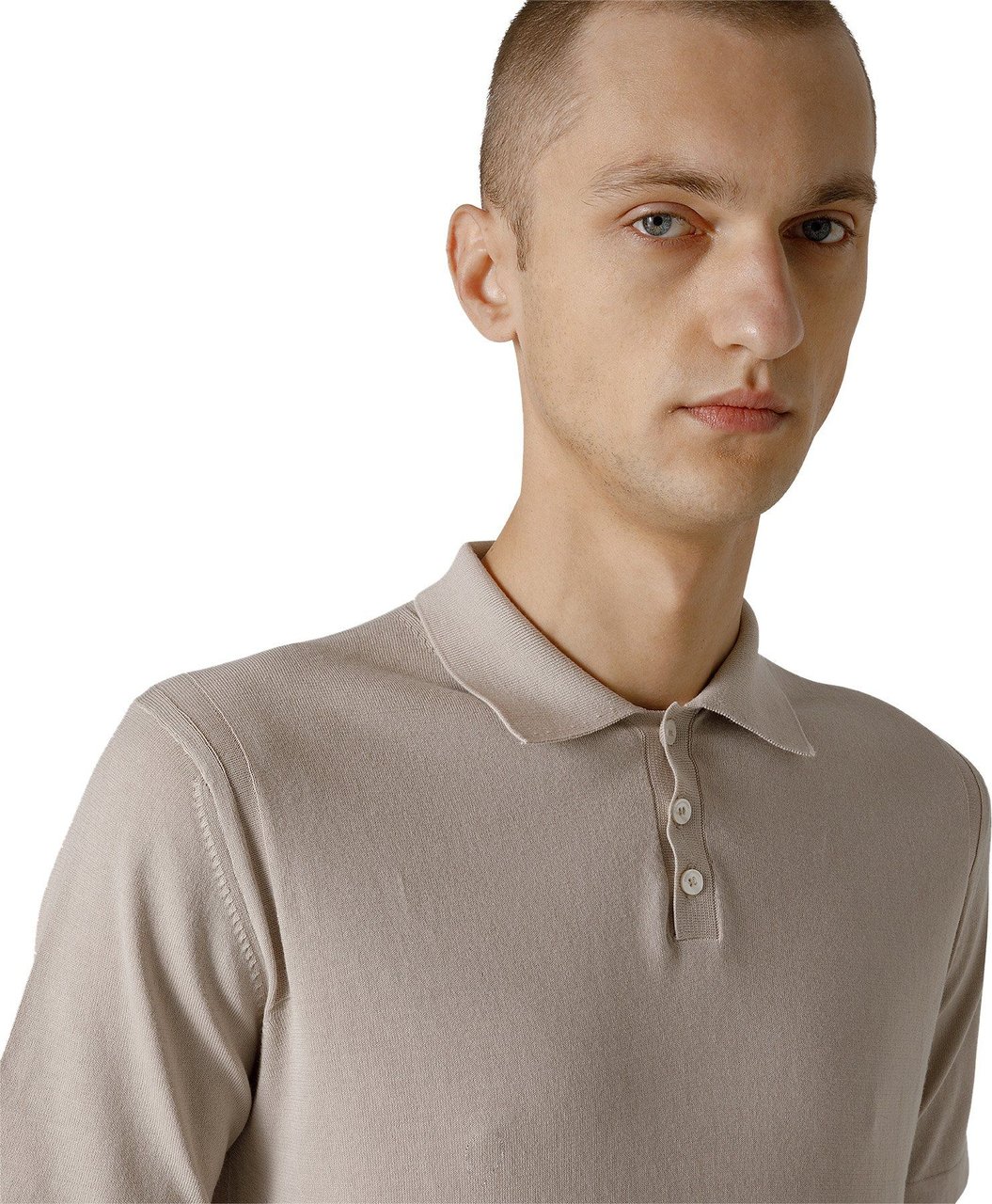 Peuterey Fine knitted cotton polo Beige