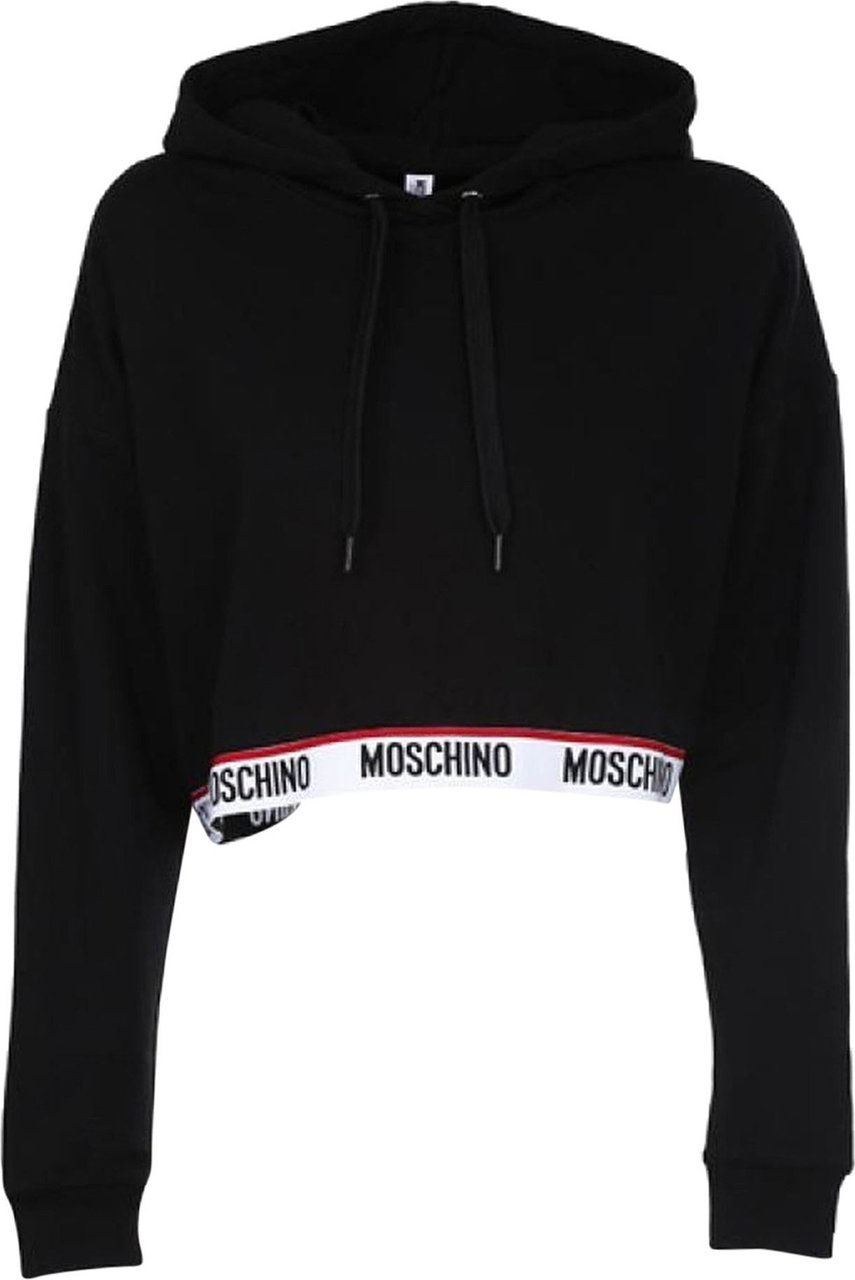 Moschino Moschino Underwear Cropped Logo Sweatshirt Zwart