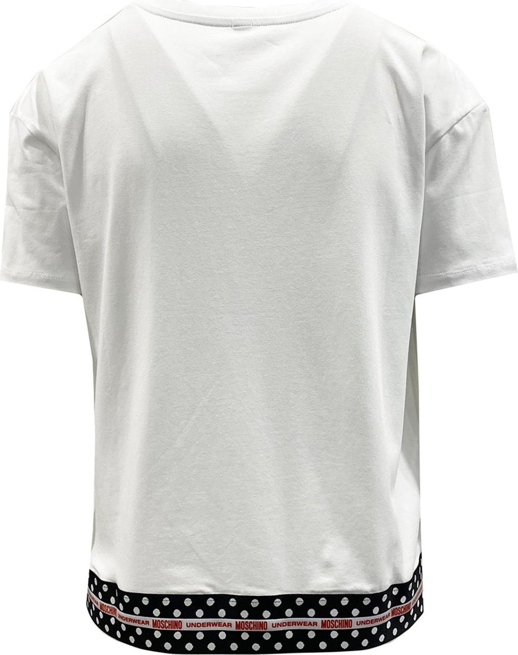Moschino Moschino Underwear Dot Print Detail Logo T-Shirt Wit