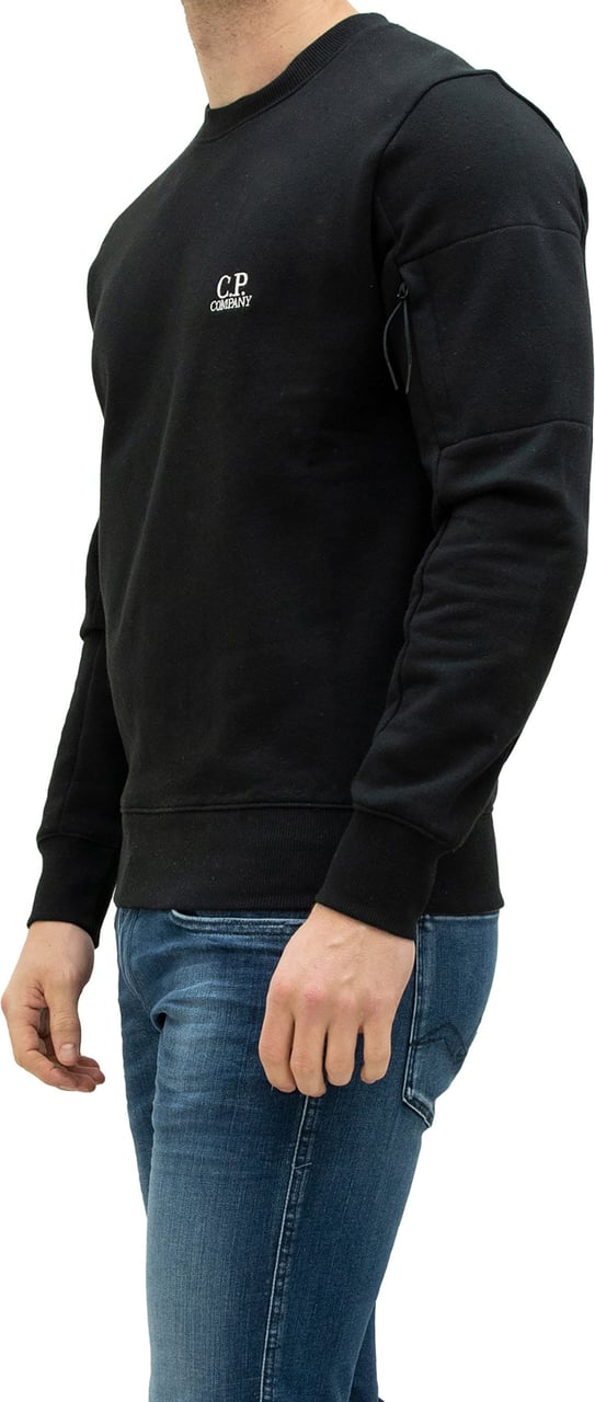 CP Company Sweatshirt Diagonal Black Zwart
