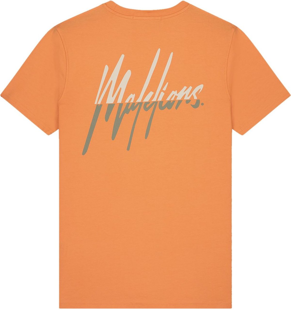 Malelions Men Split T-Shirt - Soft Peach Oranje