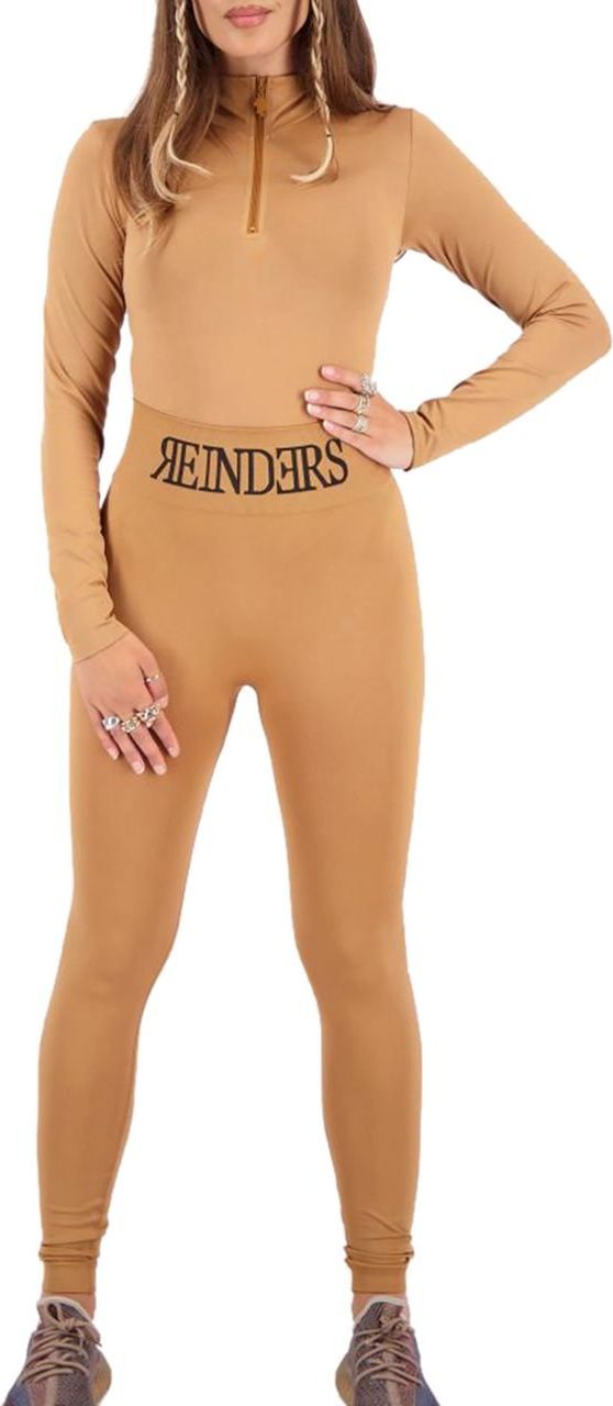 Reinders Body Turtleneck Zipper Long Sleeves Beige