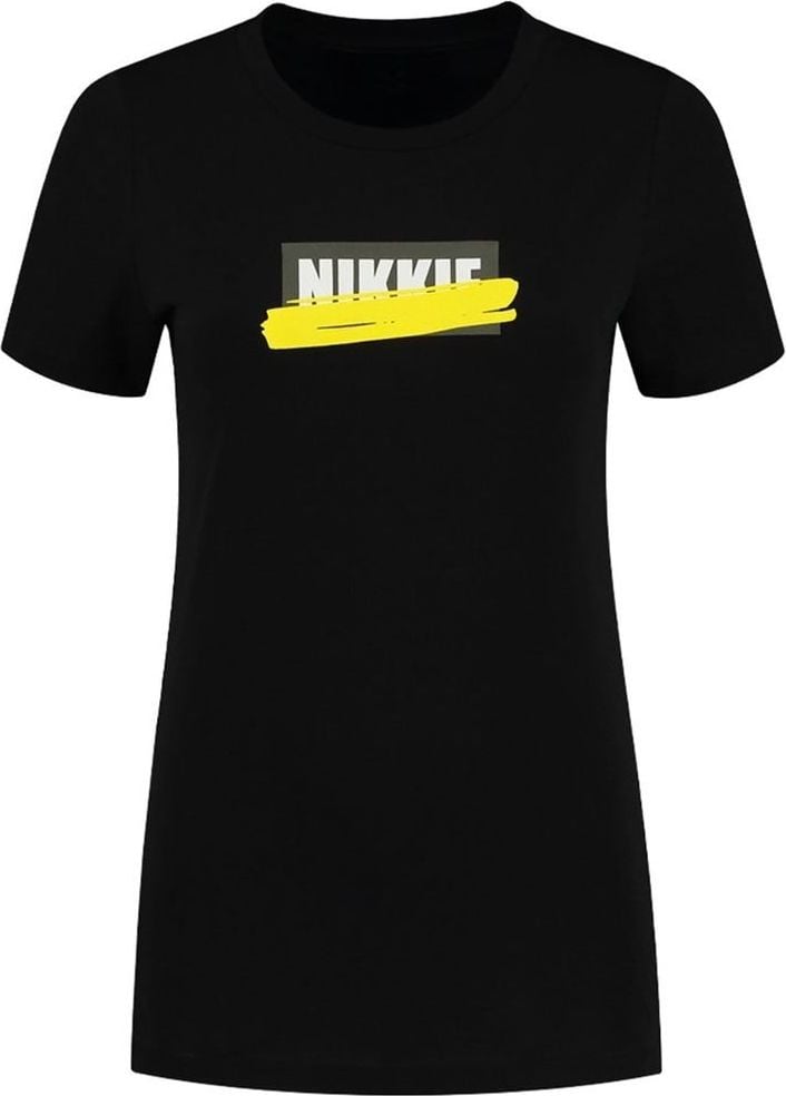 Nikkie Tape T-shirt Black Zwart