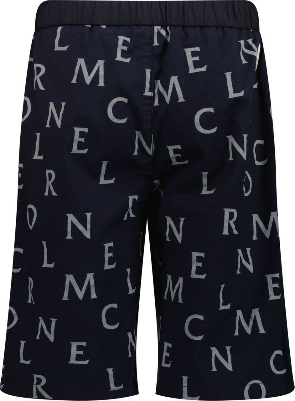 Moncler Moncler H19542B00003595XM kinder shorts navy Blauw