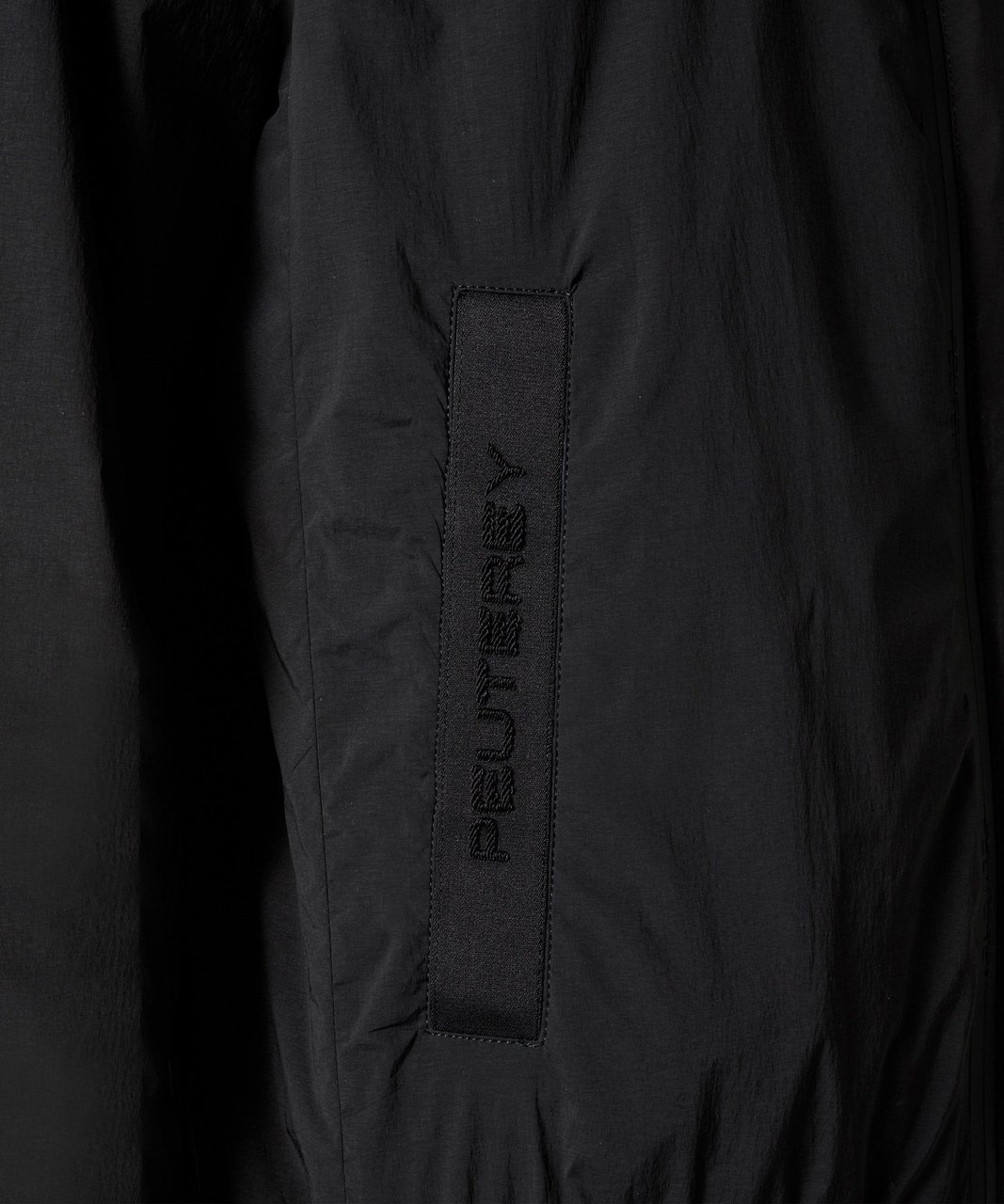 Peuterey Stretch nylon bomber jacket with black graphic details Zwart