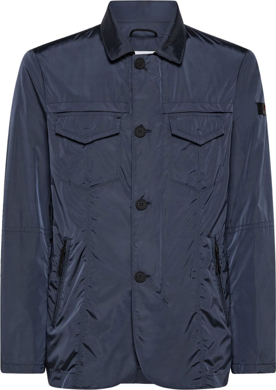 Peuterey Nylon,iridescent-effect field jacket Blauw